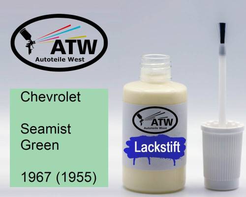 Chevrolet, Seamist Green, 1967 (1955): 20ml Lackstift, von ATW Autoteile West.